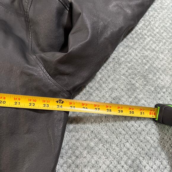 Airborne Leathers Men's Racing Motorcycle Black Bomber Jacket Sz XL - Picture 10 of 11